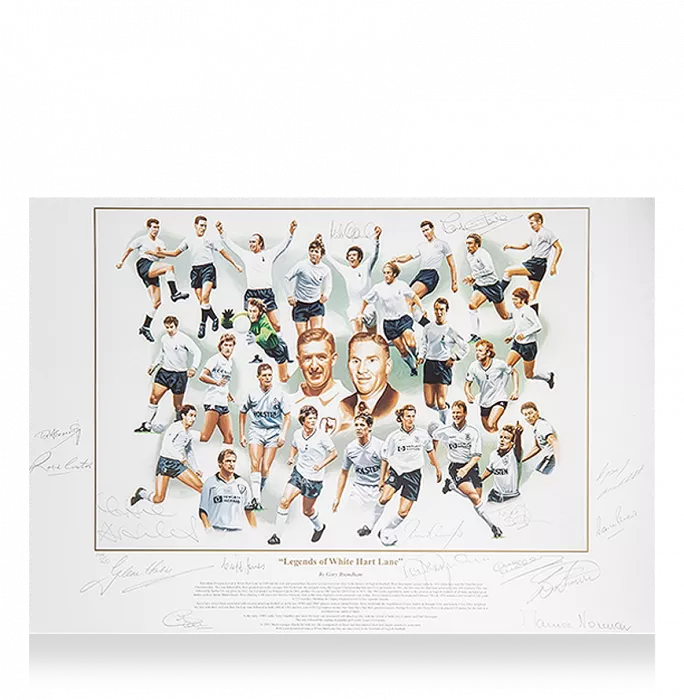 Tottenham Hotspur Squad Signed Print: Icons Of White Hart Lane