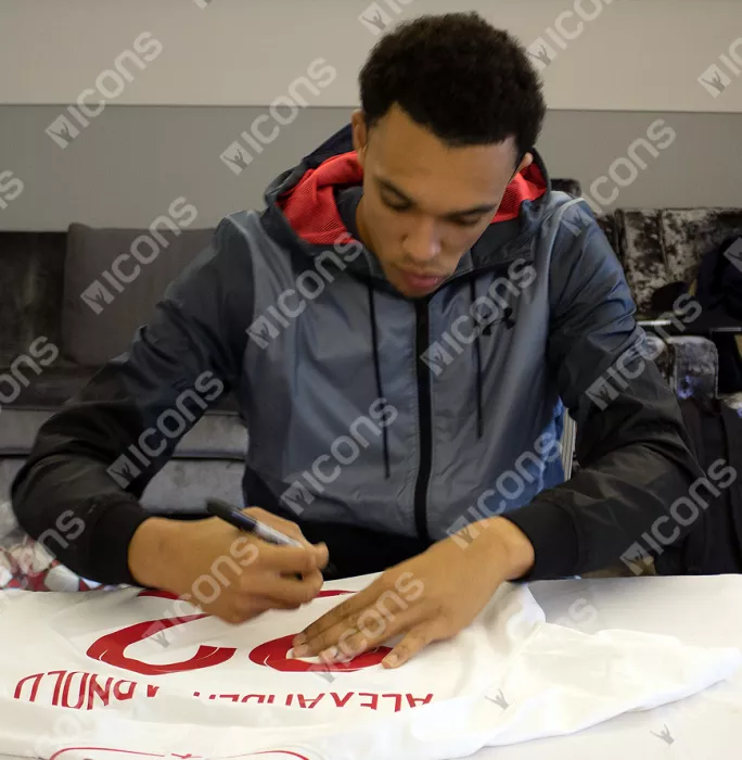 Trent Alexander-Arnold Back Signed England 2018-19 Home Shirt