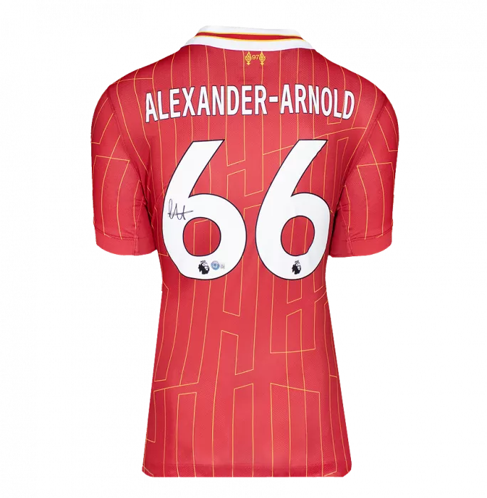 Trent Alexander-Arnold Back Signed Liverpool FC 2024-25 Home Shirt In Hero Frame: Option 1
