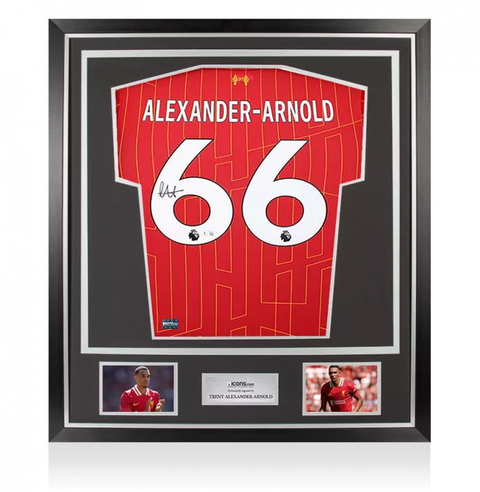 Trent Alexander-Arnold Back Signed Liverpool FC 2024-25 Home Shirt In Classic Frame