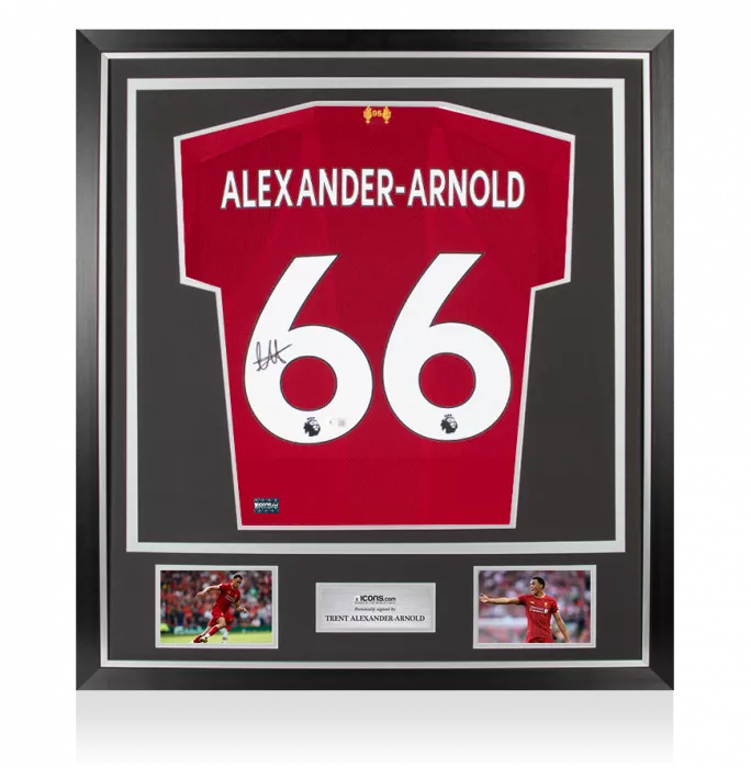 Trent Alexander-Arnold Back Signed Liverpool FC 2019-20 Home Shirt In Classic Frame