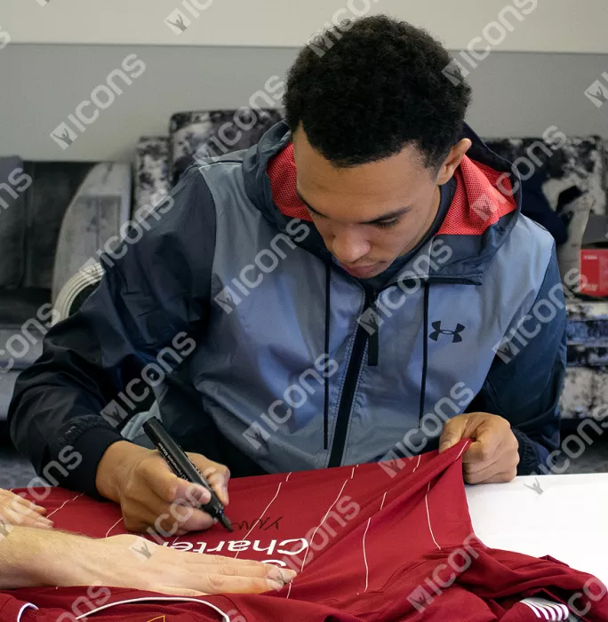 Trent Alexander-Arnold Front Signed Liverpool 2019-20 Home Shirt: "YNWA" Edition