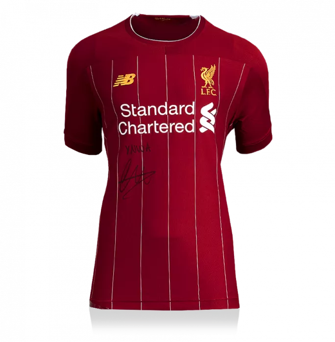 Trent Alexander-Arnold Front Signed Liverpool 2019-20 Home Shirt: "YNWA" Edition