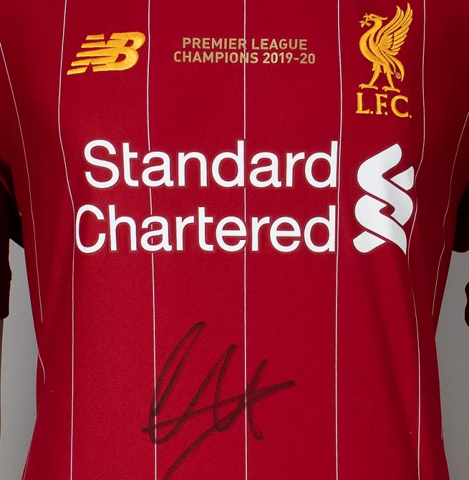 Trent Alexander-Arnold Front Signed Liverpool 2019-20 Home Shirt: Premier League Champions Special Edition