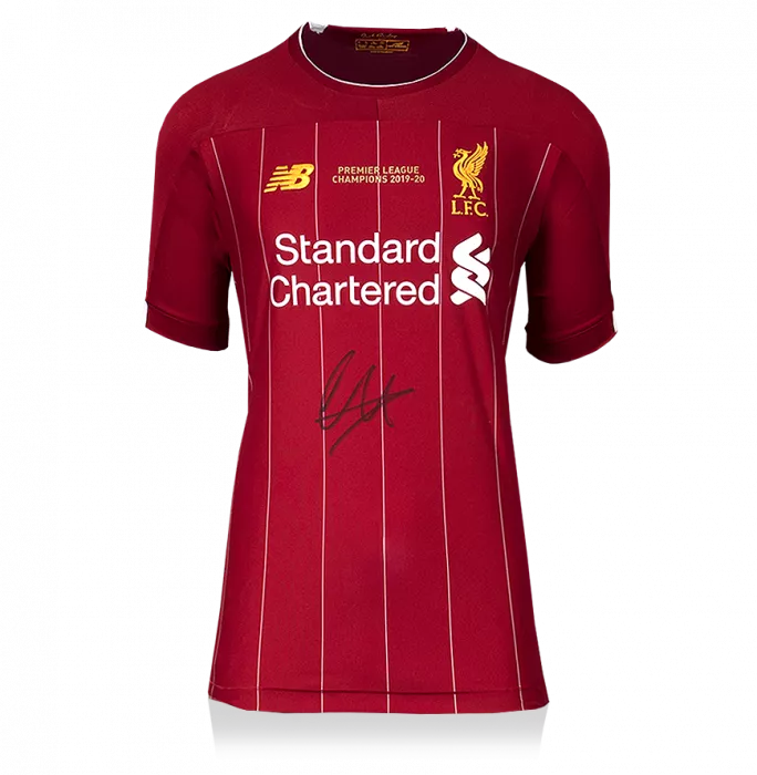 Trent Alexander-Arnold Front Signed Liverpool 2019-20 Home Shirt: Premier League Champions Special Edition