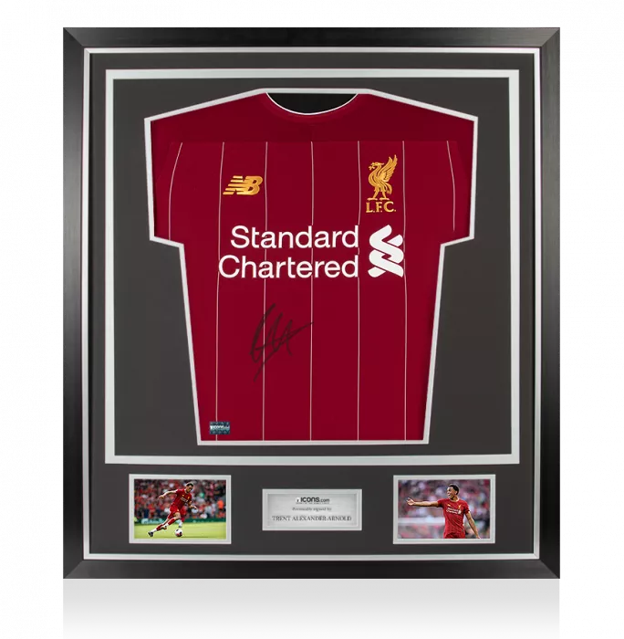 Trent Alexander-Arnold Front Signed Liverpool 2019-20 Home Shirt In Classic Frame