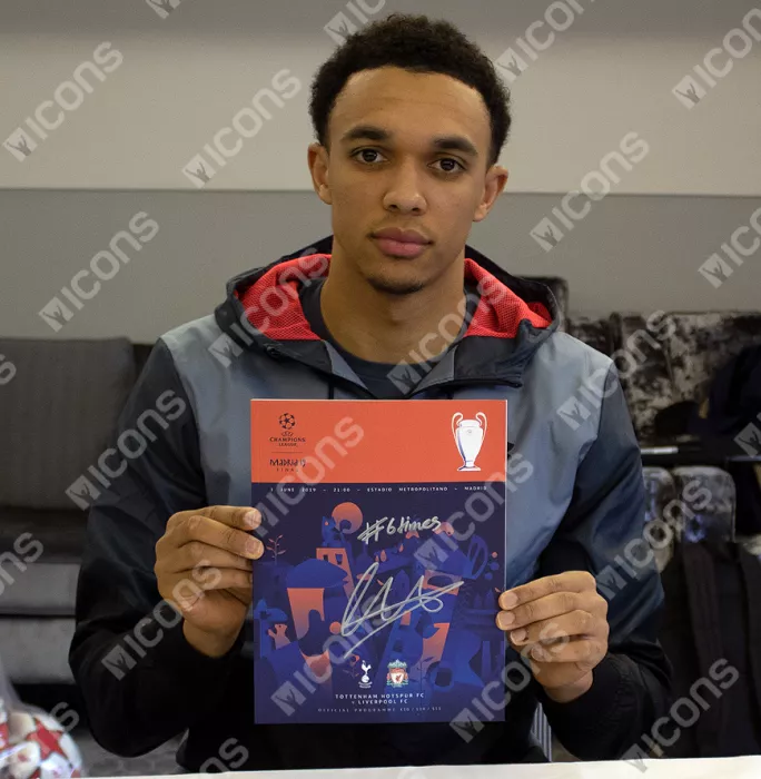 Trent Alexander-Arnold Signed 2019 UEFA Champions League Final Programme: "#6Times" Edition