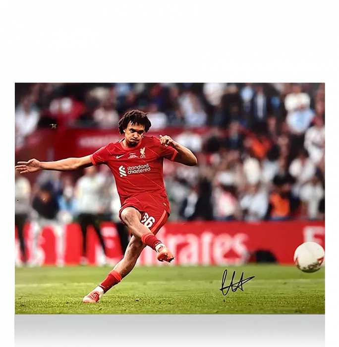 Trent Alexander-Arnold Signed Liverpool Photo In Black Wooden Frame