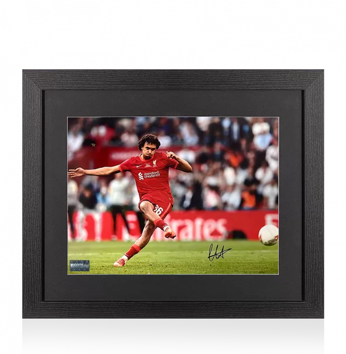 Trent Alexander-Arnold Signed Liverpool Photo In Black Wooden Frame