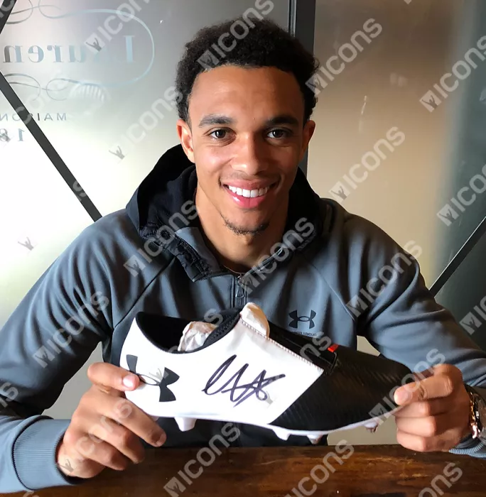 Trent Alexander-Arnold Signed White And Black Under Armour Boot