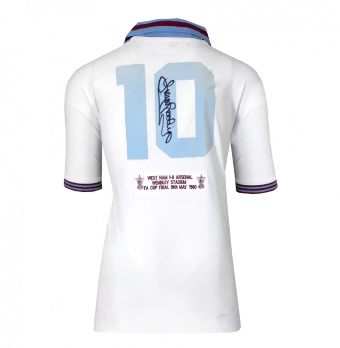 Trevor Brooking Back Signed West Ham 1980-81 Home Shirt In Hero Frame: Option 1