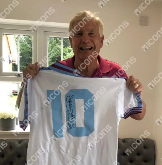 Trevor Brooking Back Signed West Ham 1980-81 Home Shirt In Hero Frame: Option 1