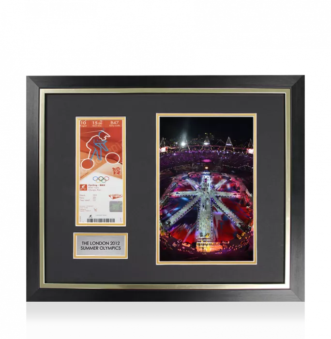 UNSIGNED And Framed London 2012 Olympics Ticket: BMX Cycling August 10th