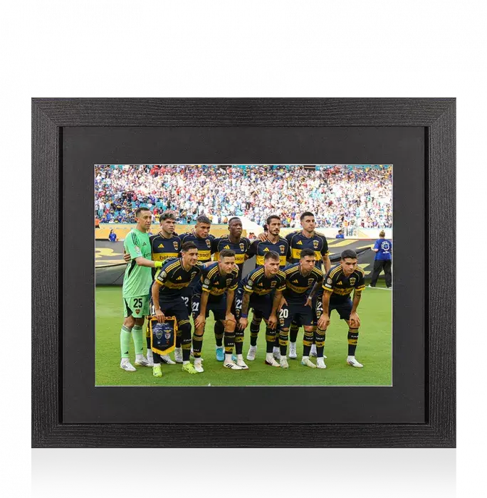 UNSIGNED Boca Juniors Photo In Black Wooden Frame: 2025 FIFA Club World Cup Squad