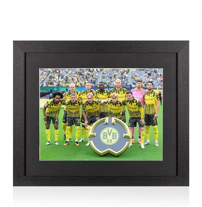 UNSIGNED Borussia Dortmund Photo In Black Wooden Frame: 2025 FIFA Club World Cup Squad