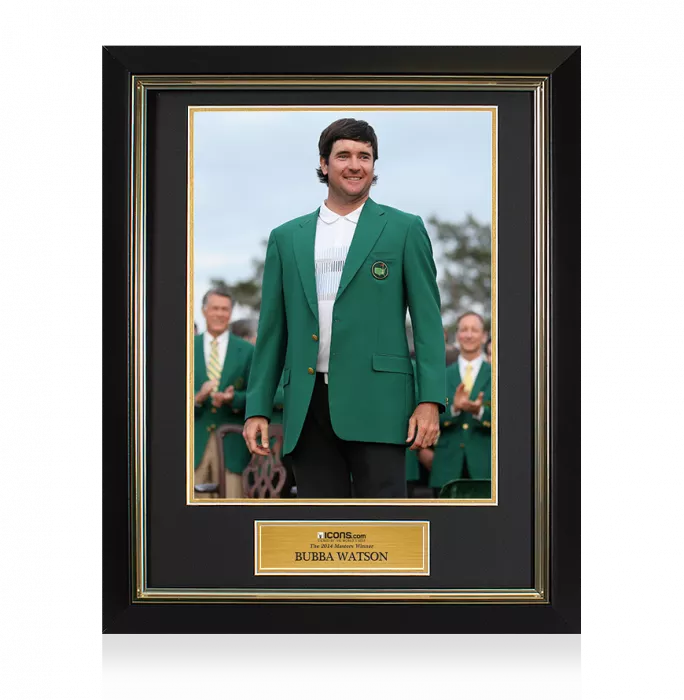 UNSIGNED Bubba Watson Masters Trophy Framed Photo - The 2014 Masters Winner