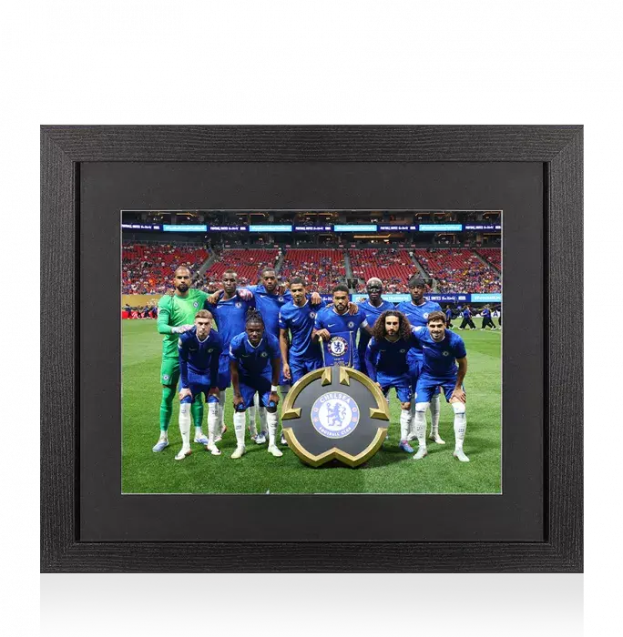 UNSIGNED Chelsea FC Photo In Black Wooden Frame: 2025 FIFA Club World Cup Squad