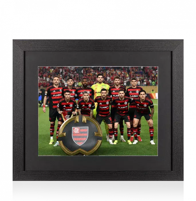 UNSIGNED CR Flamengo Photo In Black Wooden Frame: 2025 FIFA Club World Cup Squad