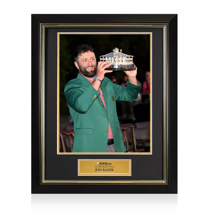 UNSIGNED Jon Rahm Masters Trophy Framed Photo - The 2023 Masters Winner