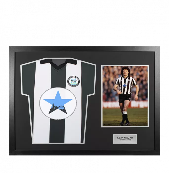 UNSIGNED Kevin Keegan Newcastle United Shirt In Tribute Frame