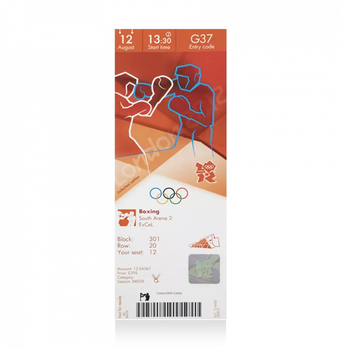 UNSIGNED London 2012 Olympics Ticket: Boxing August 12th (Anthony Joshua Gold)