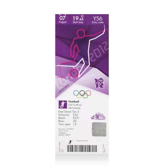 UNSIGNED London 2012 Olympics Ticket: Football August 7th