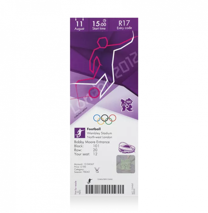 UNSIGNED London 2012 Olympics Ticket: Football August 11th (M Final)
