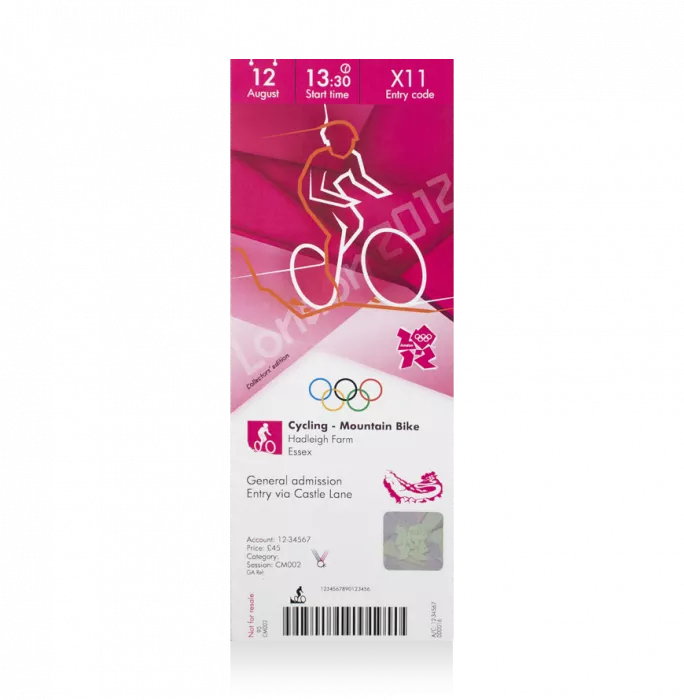 UNSIGNED London 2012 Olympics Ticket: Mountain Biking August 12th