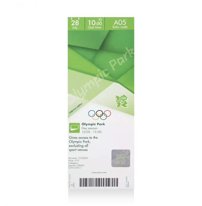 UNSIGNED London 2012 Olympics Ticket: Olympic Park Access