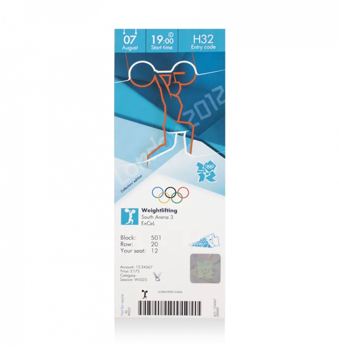 UNSIGNED London 2012 Olympics Ticket: Weightlifting August 7th