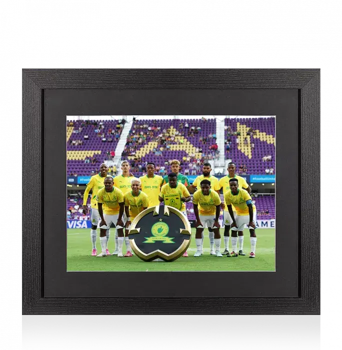 UNSIGNED Mamelodi Sundowns Photo In Black Wooden Frame: 2025 FIFA Club World Cup Squad