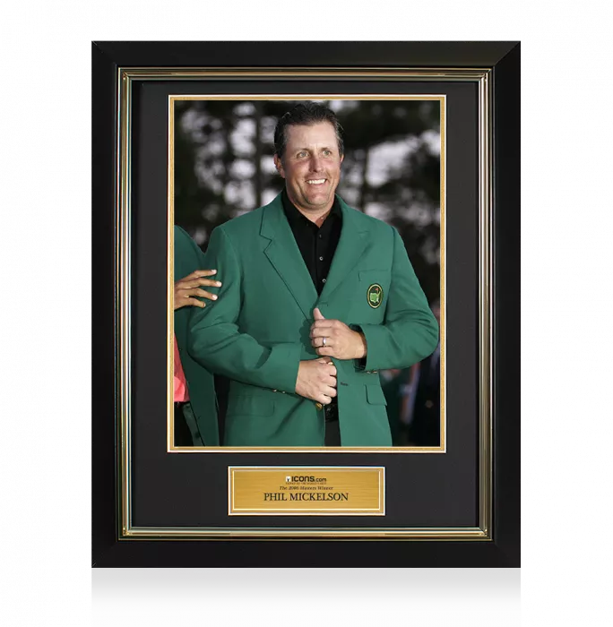 UNSIGNED Phil Mickelson Masters Trophy Framed Photo - The 2006 Masters Winner