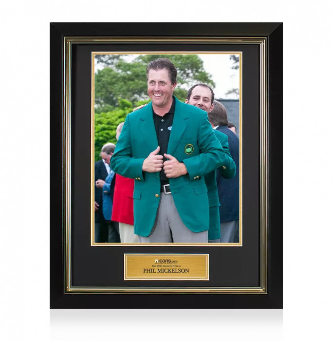 UNSIGNED Phil Mickelson Masters Trophy Framed Photo - The 2004 Masters Winner