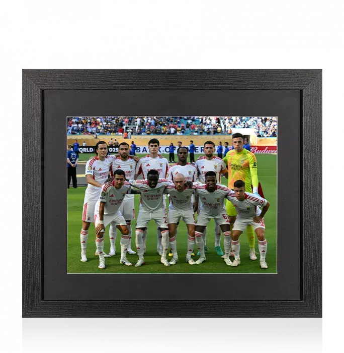 UNSIGNED SL Benfica Photo In Black Wooden Frame: 2025 FIFA Club World Cup Squad