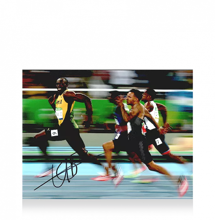 Usain Bolt Signed Photo: Rio 2016 Olympic 100m