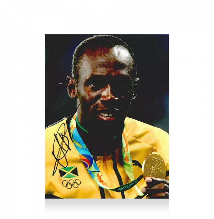 Usain Bolt Signed Photo: Rio 2016 Olympic Gold