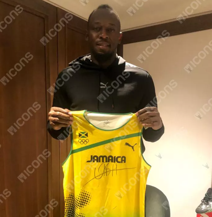 Usian Bolt Signed Jamaica Olympic Running Singlet