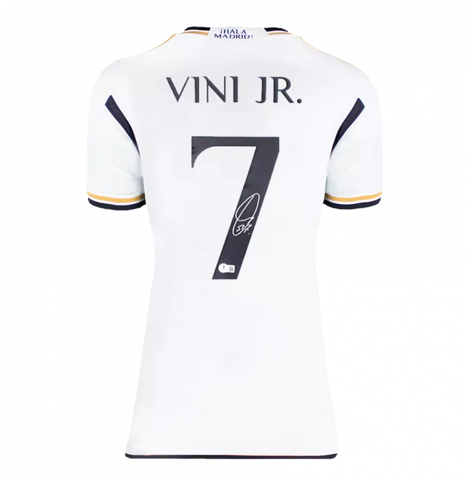 Vinicius Jr. Official Ballon D'Or™ Back Signed And Hero Framed Real Madrid CF 2023-24 Home Shirt: 2023 Sócrates Award Winner