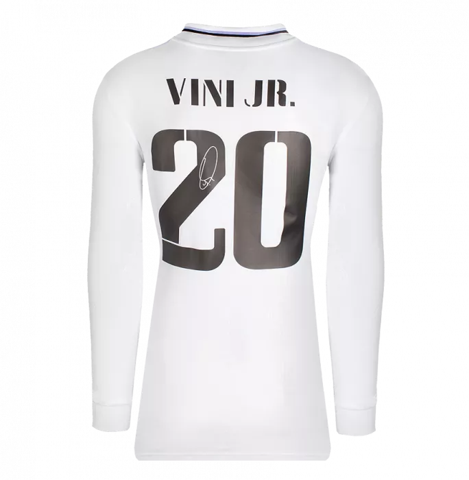 Vinicius Jr Official Ballon D'Or™ Back Signed And Hero Framed Real Madrid CF 2022-23 Home Shirt: 2023 Sócrates Award Winner