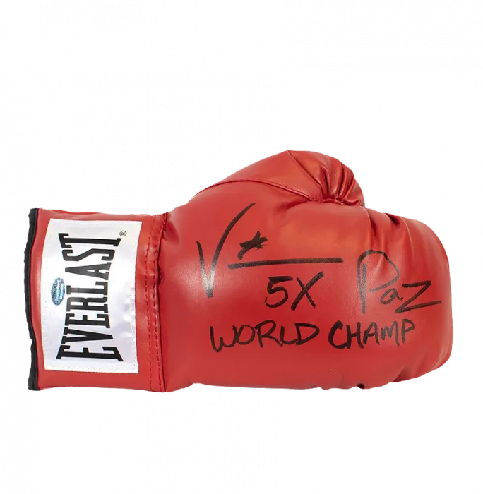 Vinny Paz Signed Boxing Glove: "5x World Champ" Inscription