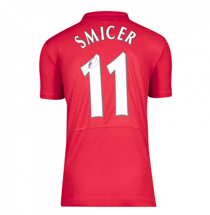 Vladimir Smicer Back Signed Liverpool 2005 Home Shirt In Classic Frame