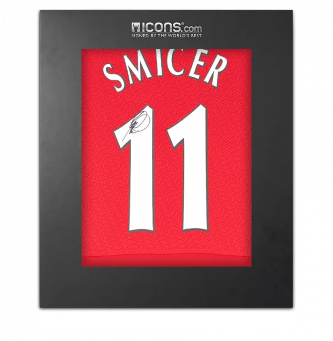 Vladimir Smicer Back Signed Liverpool 2005 Home Shirt In Deluxe Packaging