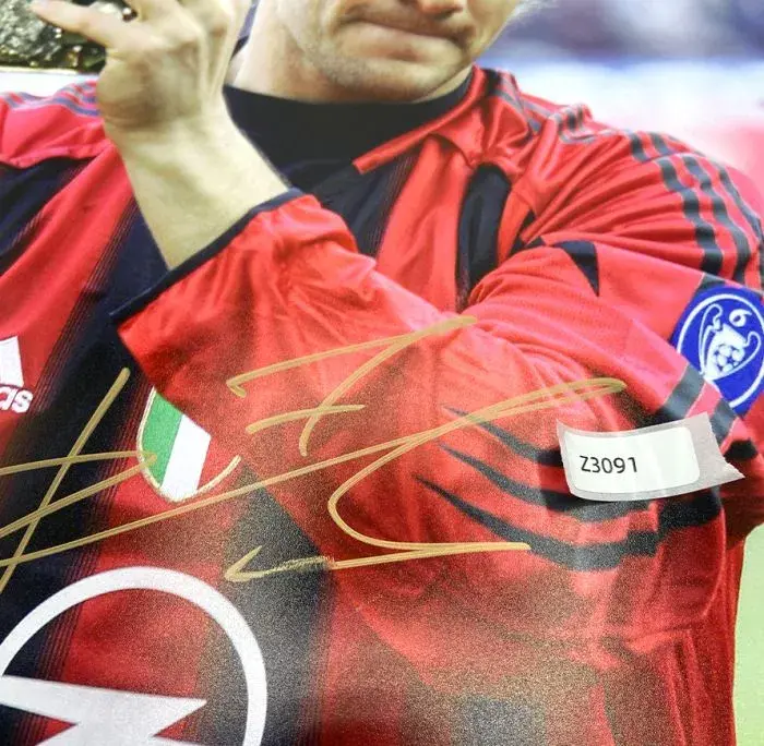 WAREHOUSE SECONDS Andriy Shevchenko Signed AC Milan Photo: 2004 Ballon D'Or Winner - Grade C