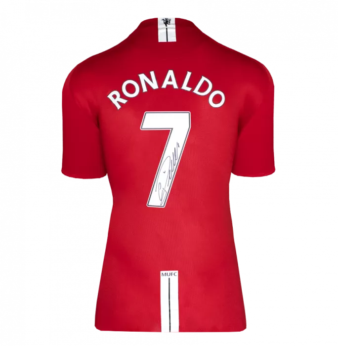 WAREHOUSE SECONDS Cristiano Ronaldo Back Signed Manchester United 2007-09 Home Shirt - Grade C