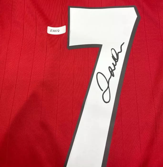 WAREHOUSE SECONDS David Beckham Back Signed Manchester United 2022-23 Home Shirt With Fan Style Number - Grade A