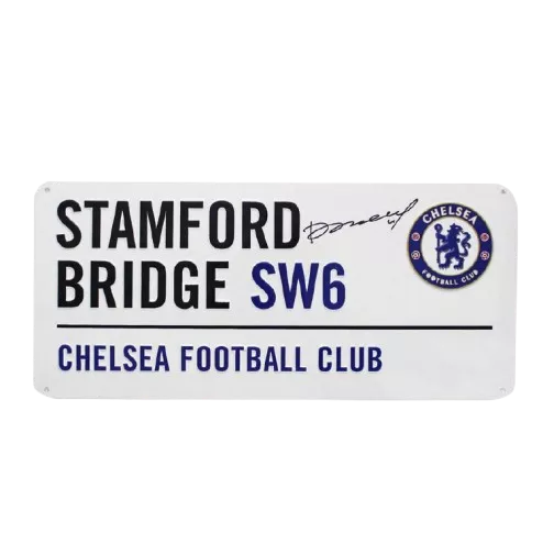 WAREHOUSE SECONDS Didier Drogba Signed Stamford Bridge Roadsign GRADE A