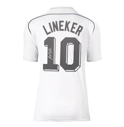 WAREHOUSE SECONDS Gary Lineker Back Signed Tottenham Hotspur 1986 Home Shirt Grade B