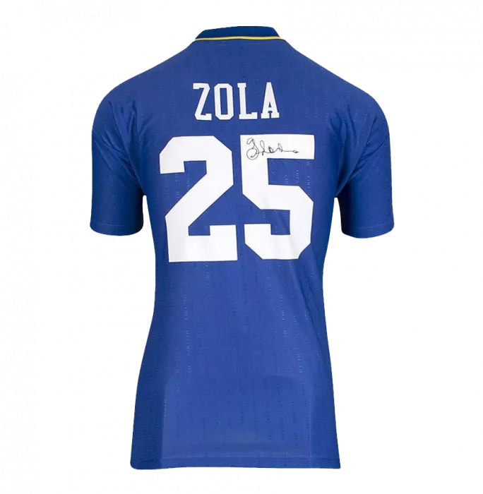 WAREHOUSE SECONDS Gianfranco Zola Signed Chelsea Shirt - 1997 FA Cup Final Grade C