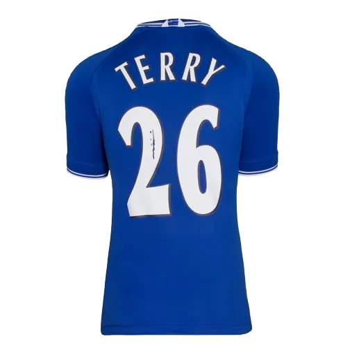 WAREHOUSE SECONDS John Terry Chelsea FC Back Signed 1999-01 Home Shirt - Grade B