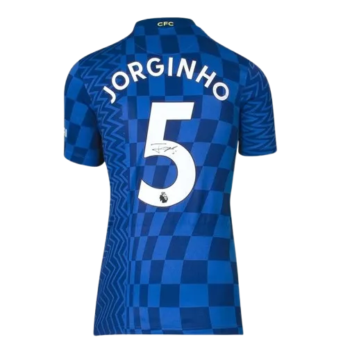 WAREHOUSE SECONDS Jorginho Back Signed Chelsea 2021-22 Home Shirt - Grade B